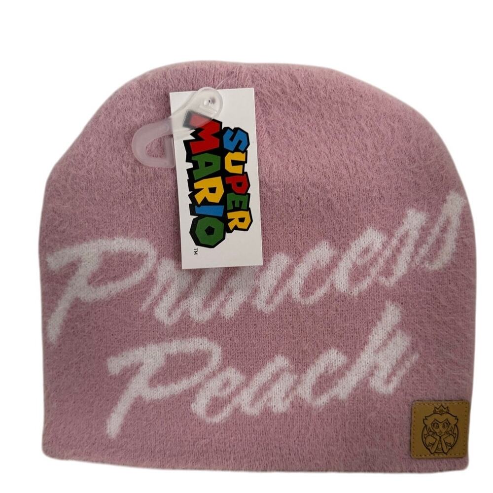 SUPER MARIO Princess Peach Beanie NWT Unisex OS Fits Ages 14 & Up